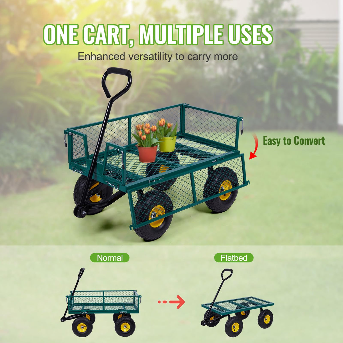 Backyard Expressions long pull handle for easy control