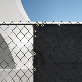 BADAO backyard privacy screen installed on chain-link for secluded patio time