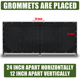BADAO privacy screen showing copper grommets for wind and view blocking