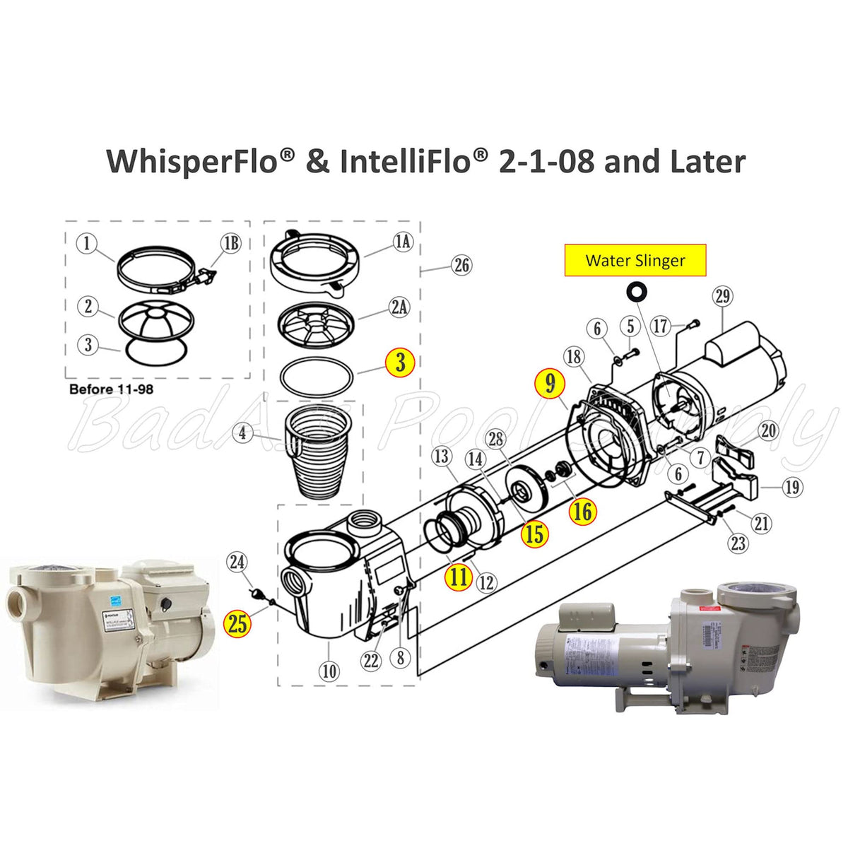 BadAss Pool Supply black seal plate gasket helps maintain leak-free WhisperFlo seals