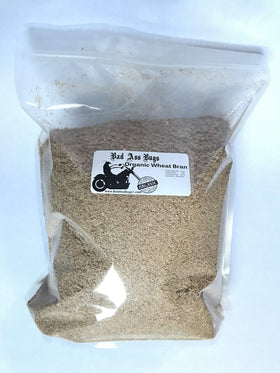 BadAssBugs wheat bran bedding close-up reveals pure bran with no preservatives.