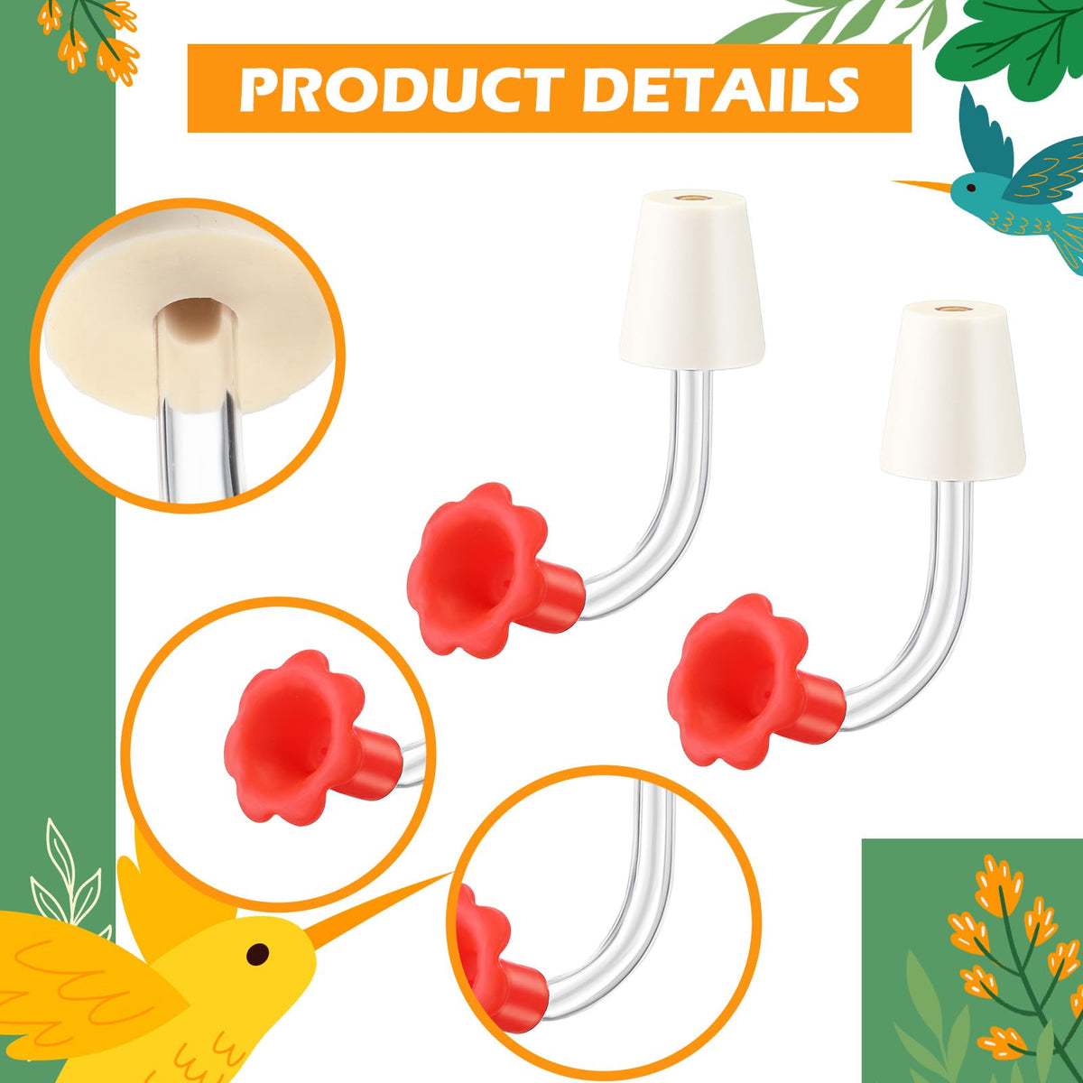 Baderke silicone flowers and drip-resistant tip improve nectar flow