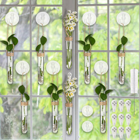 Baderke propagation tubes with window suction cups for easy placement and monitoring root growth.