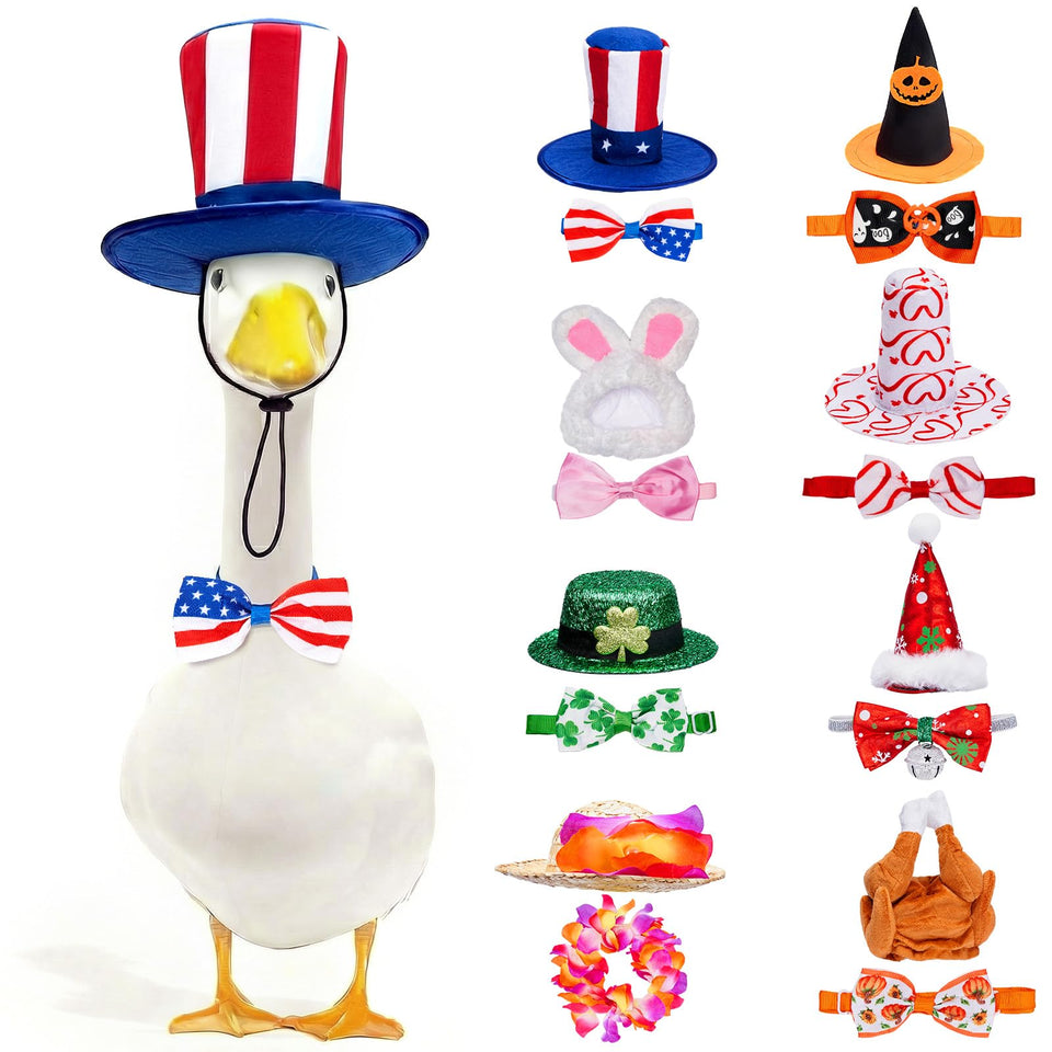 Bafeil holiday porch goose outfits bundle adds year-round curb appeal to your lawn.