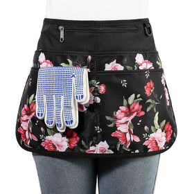 Bafelia garden apron front view with six pockets to keep tools organized