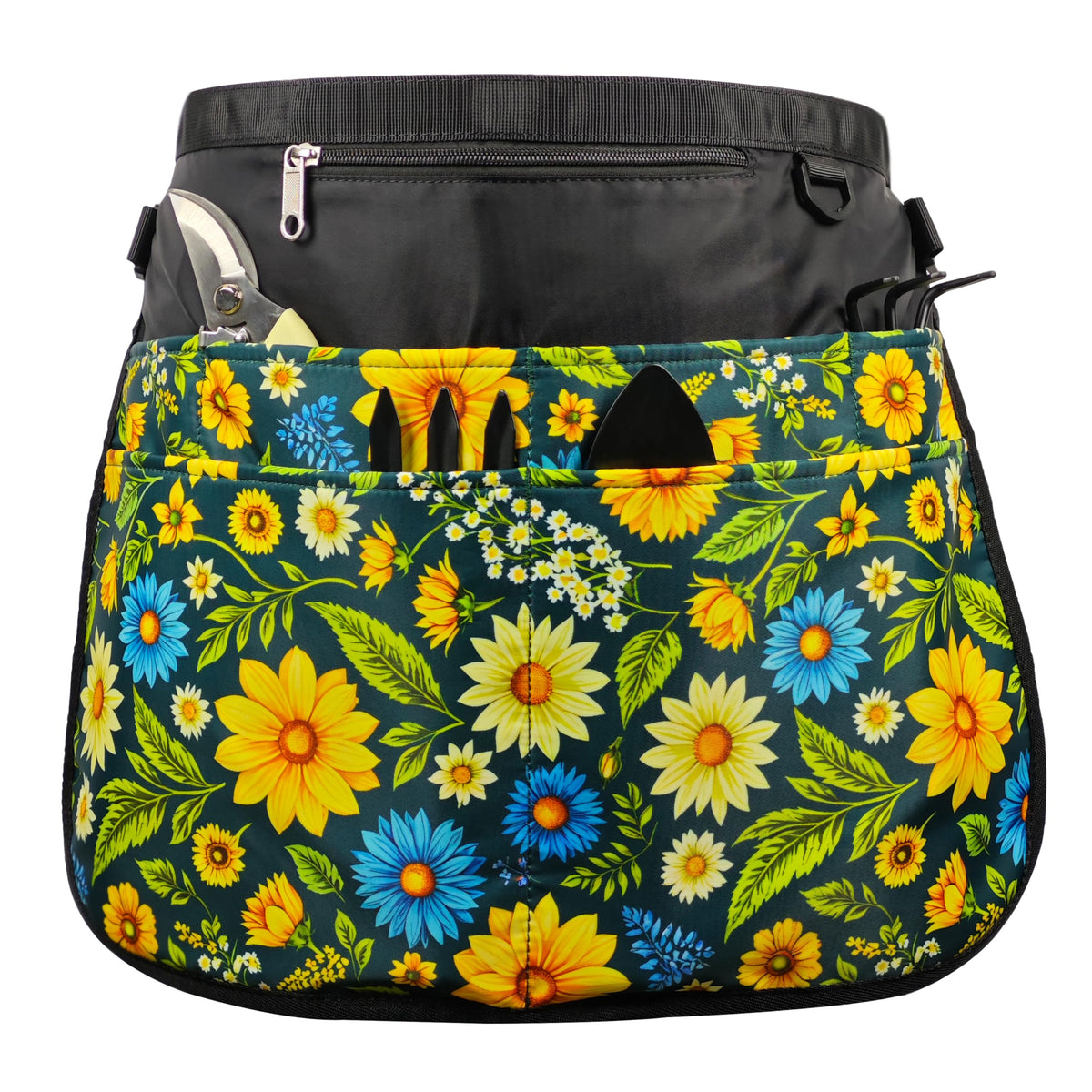 Bafelia Garden Apron front view with seven pockets for organized tools.