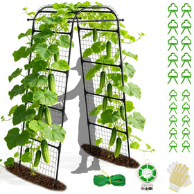 BAG WIZARD 7.2ft garden arch frame supports heavy vines with stability.