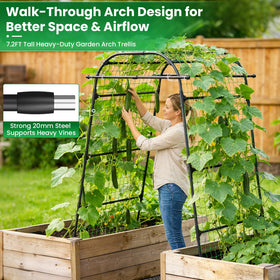 BAG WIZARD ground stakes secure arch in windy outdoor conditions.