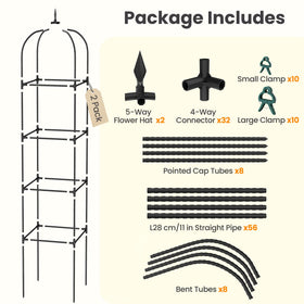 Bag Wizard detachable assembly trellis allows easy off-season storage.