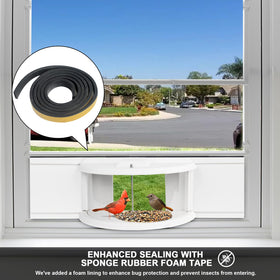BAIAPEY Window Bird Feeder is ideal for apartment living, providing window-side entertainment.