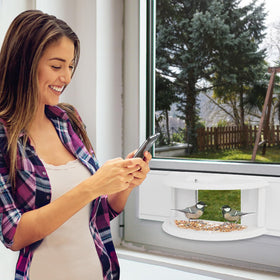 BAIAPEY Window Bird Feeder installs easily on most windows for quick setup.