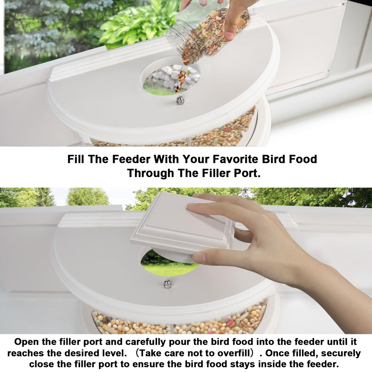 BAIAPEY Window Bird Feeder has an elegant design that complements any window.