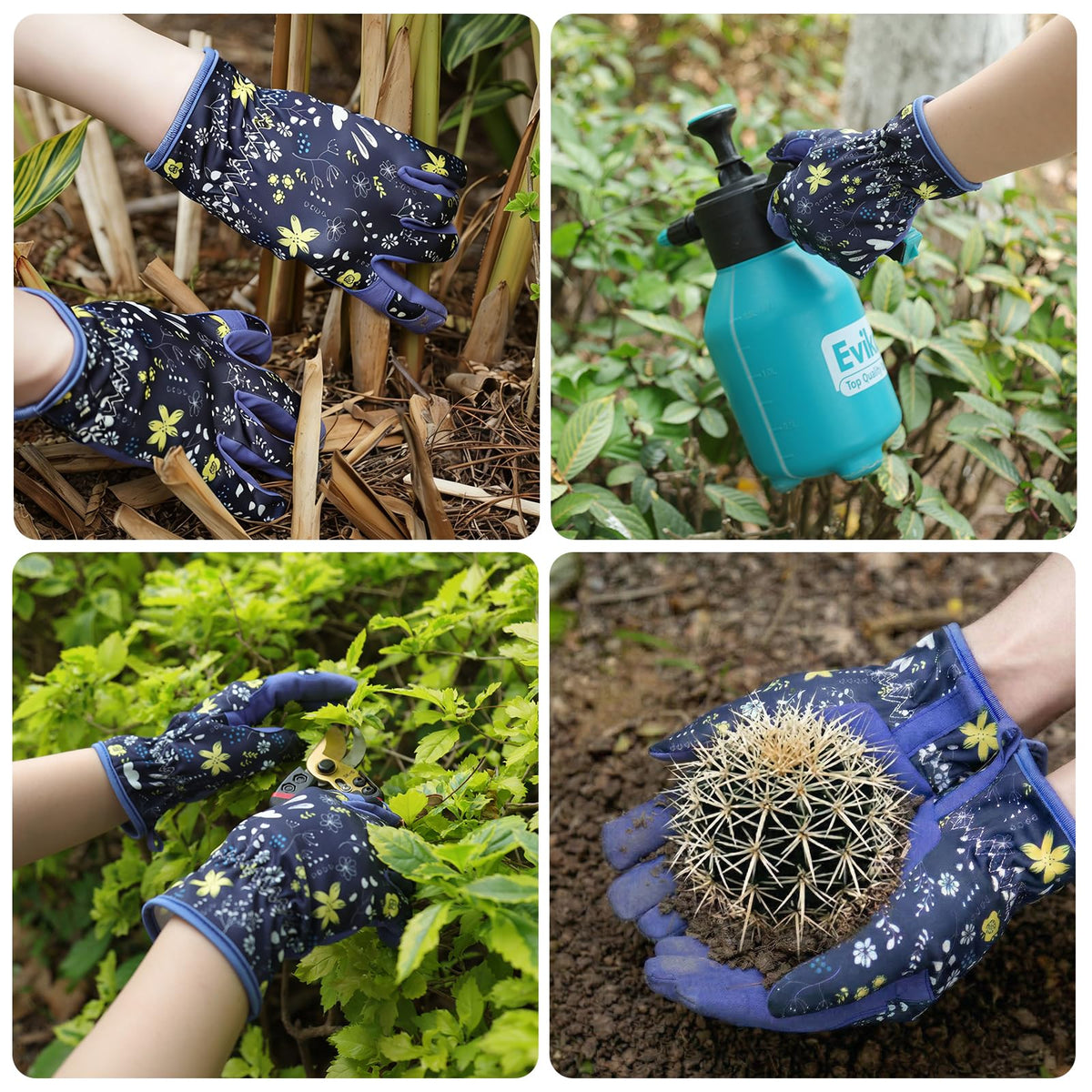 Floral pattern Baidast gloves add style to practical garden work