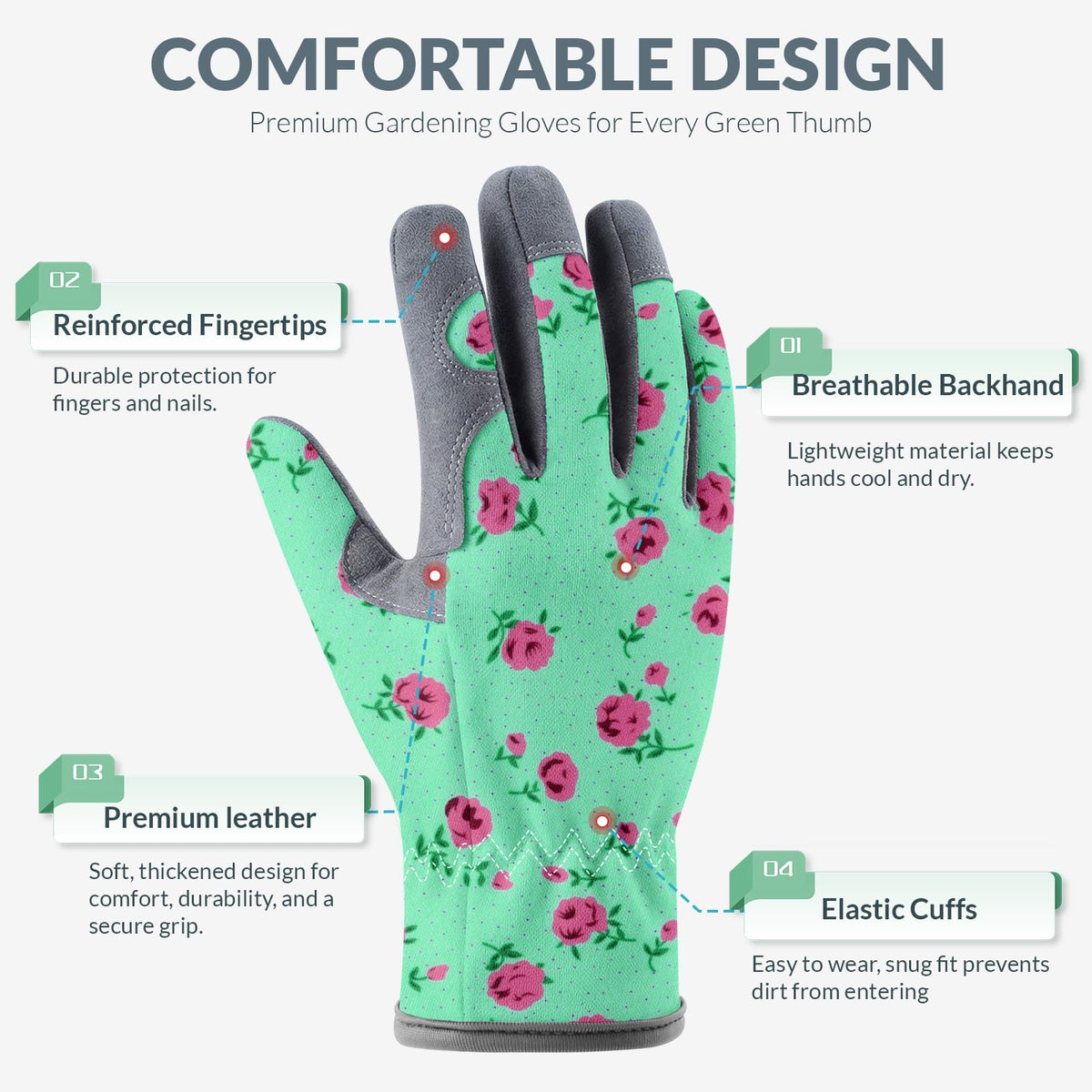 Baidast ergonomic palm gloves offering precise grip for digging tasks.