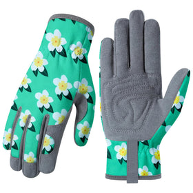 Baidast women's gardening gloves show breathable back fabric and reliable grip for digging.