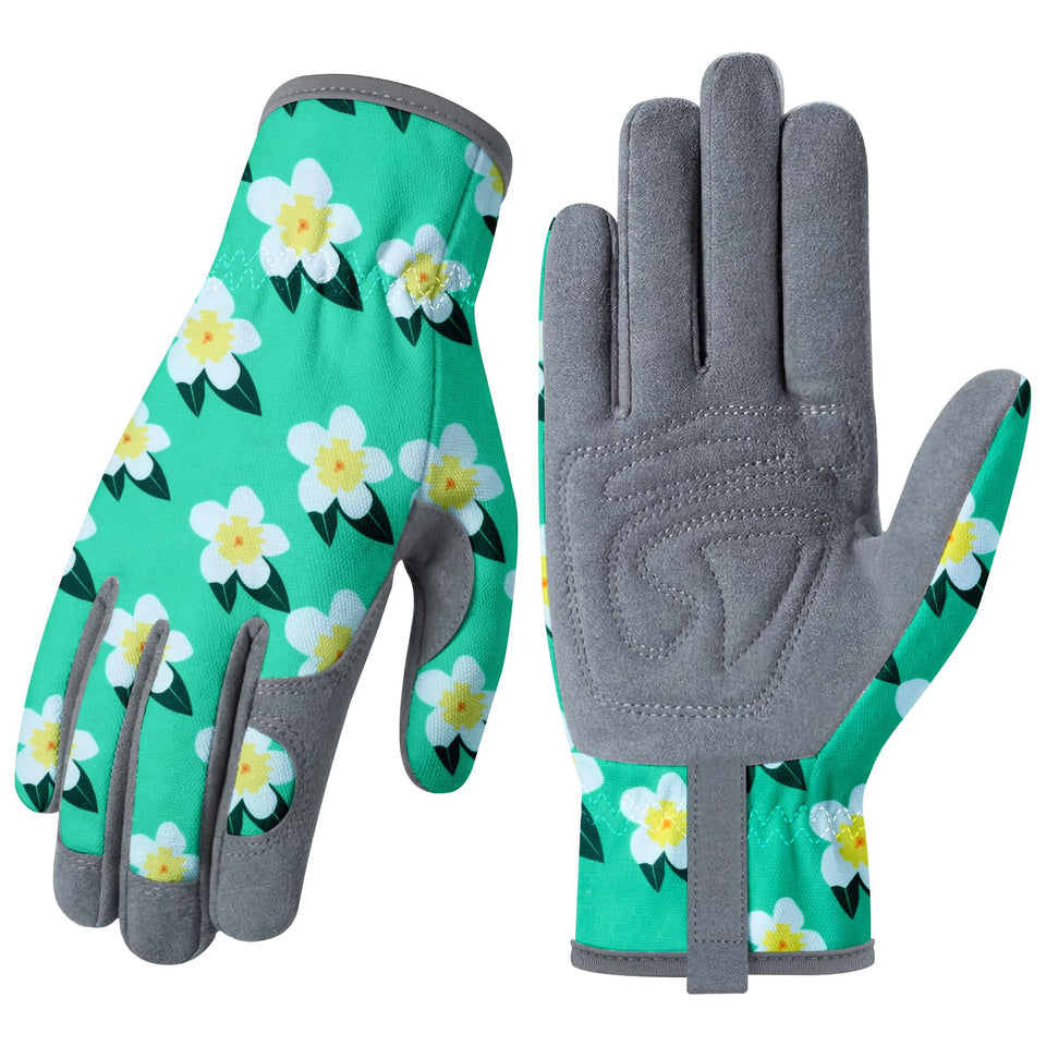 Baidast women's gardening gloves show breathable back fabric and reliable grip for digging.