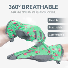 Baidast gloves with anti-slip palm grip for planting and pruning.