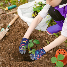 Baidast Kids Garden Gloves size 3-5 fits small hands.