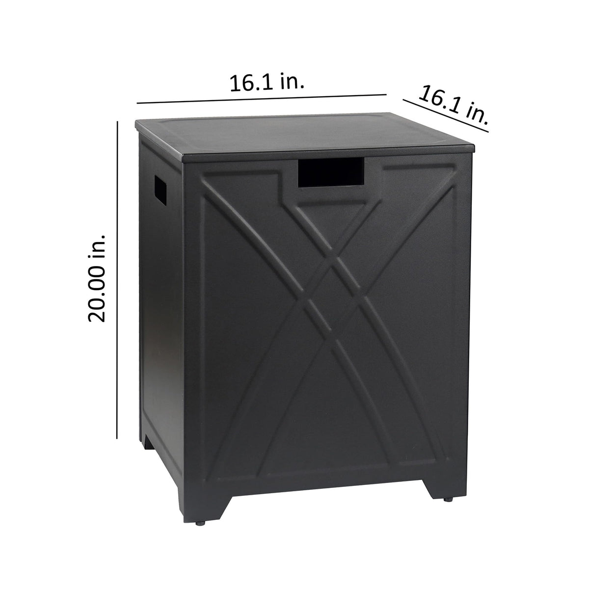 BAIDE HOME propane tank cover fits 20lb tanks with compact dimensions.