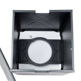 BAIDE HOME easy-assembly setup for square propane tank cover table in carbon gray