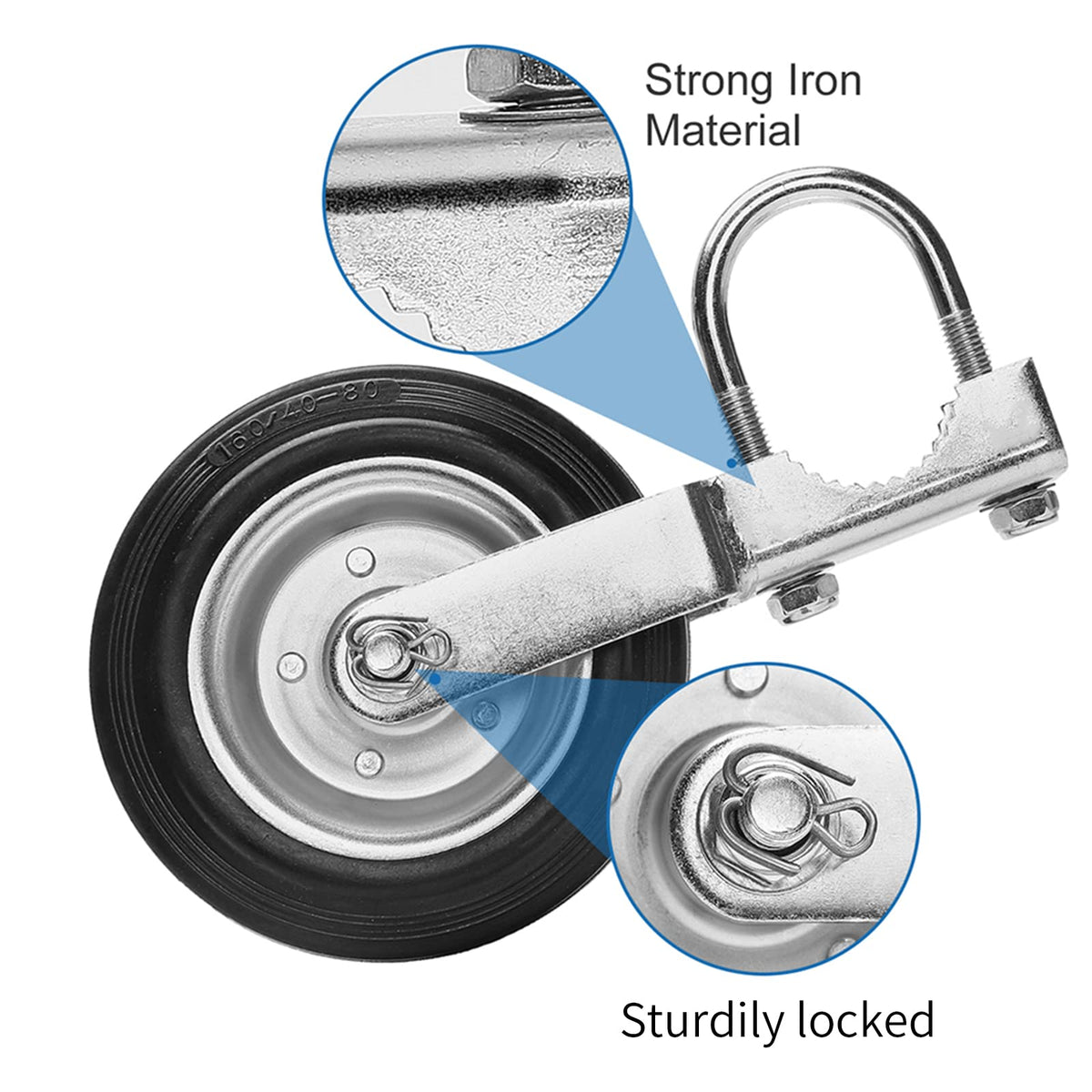 Bailoo gate wheel installation kit enables quick, secure mounting.