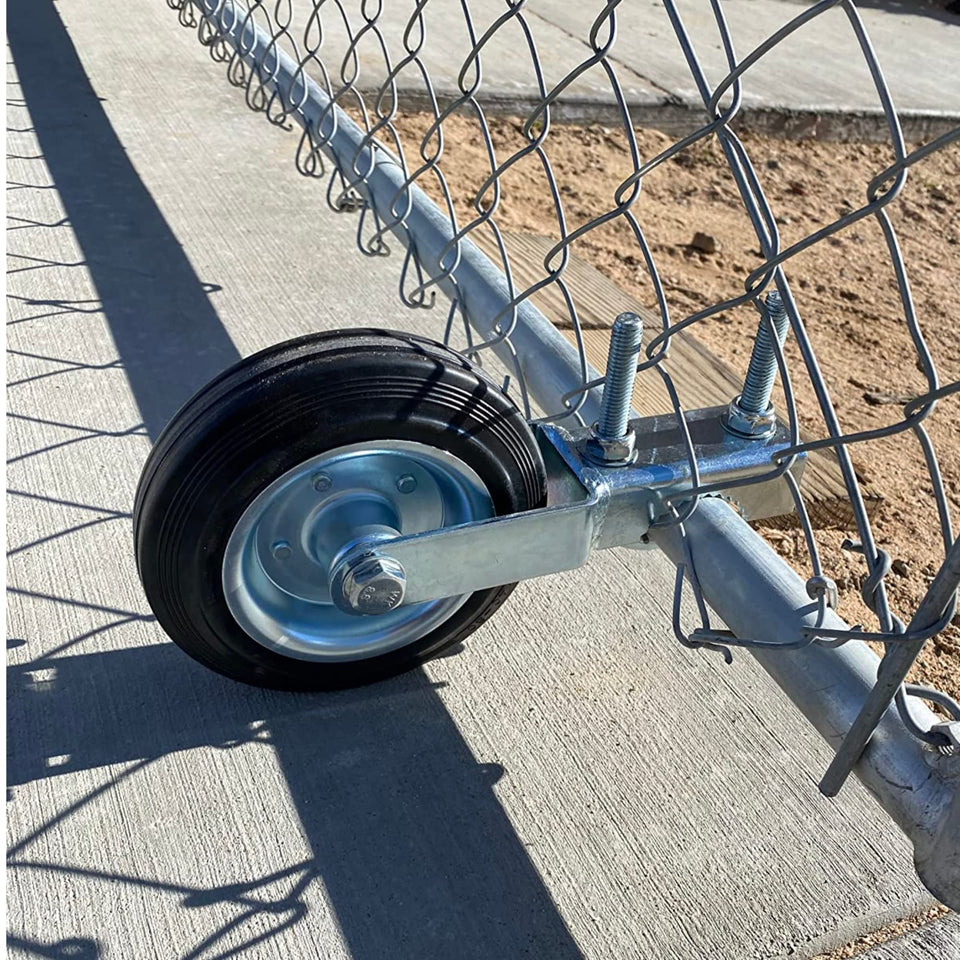 Bailoo gate wheel demonstrates ground clearance to prevent dragging on uneven surfaces.