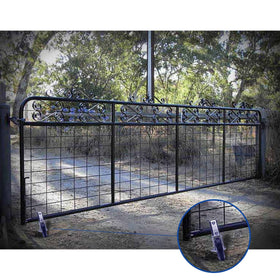 Bailoo gate wheel works on metal tubes and chain-link fences for universal use.