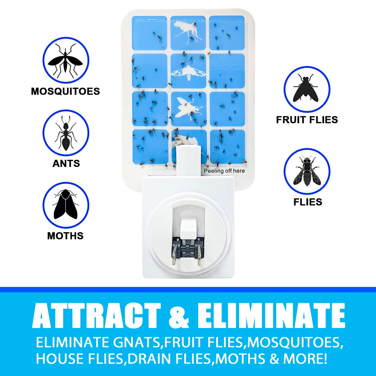 BAIMNOCM 365nm 395nm blue light attractors capture mosquitoes and gnats