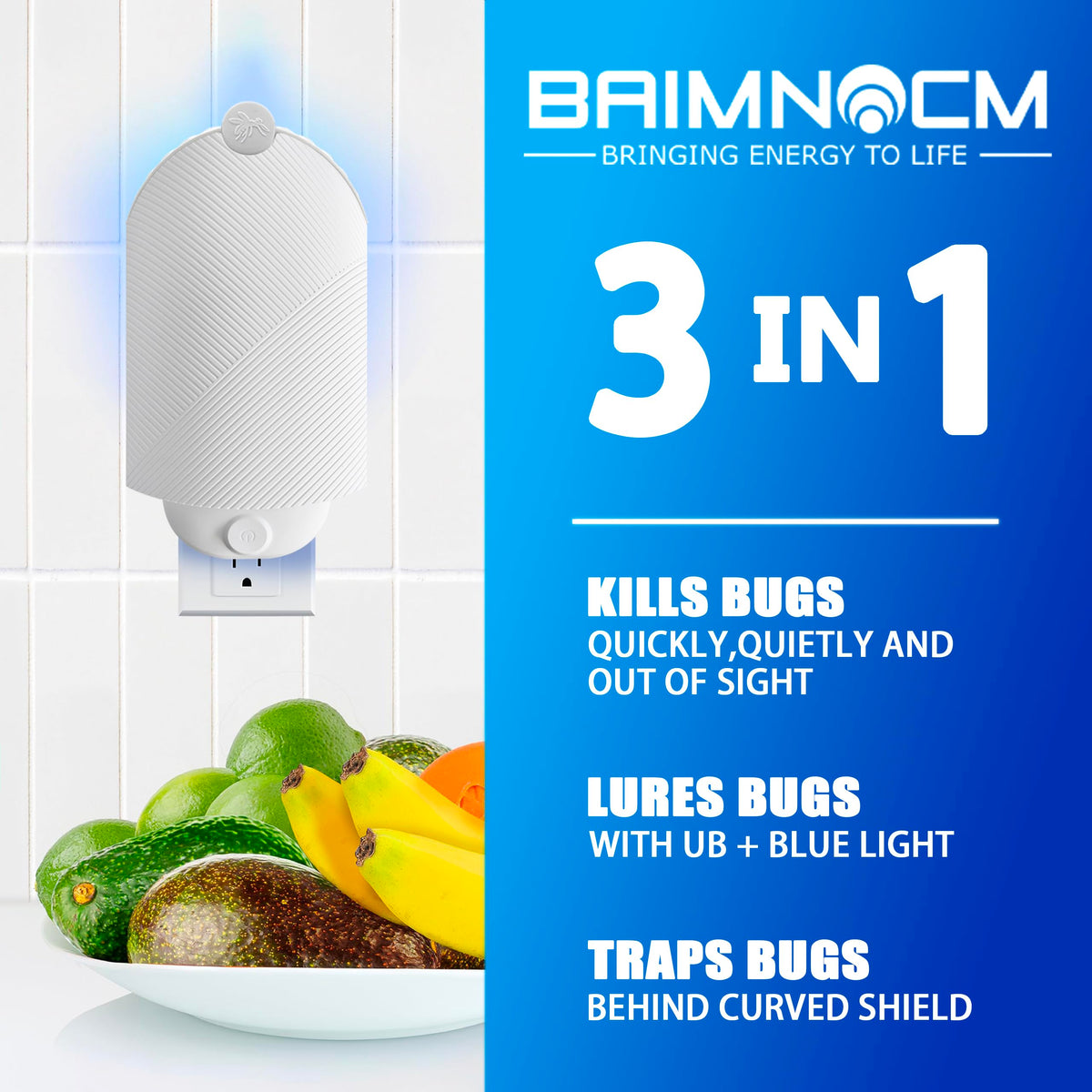 BAIMNOCM Glue cartridge capturing pests with mess-free disposal.