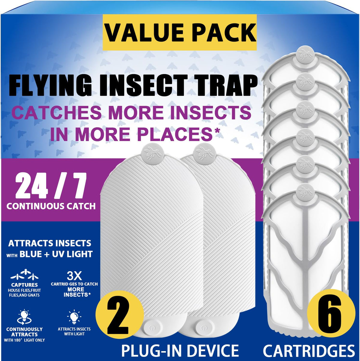 BAIMNOCM Flying Insect Trap installed in a kitchen corner to quietly capture fruit flies.