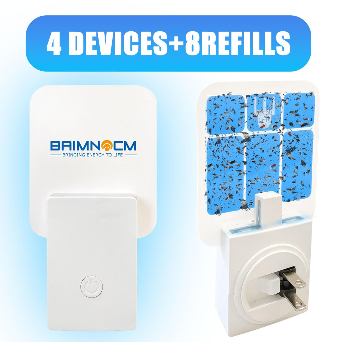 BAIMNOCM four traps eight refills for extended control