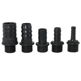 BAIRONG nozzles kit 5 sizes front view for versatile fountain effects in aquariums.