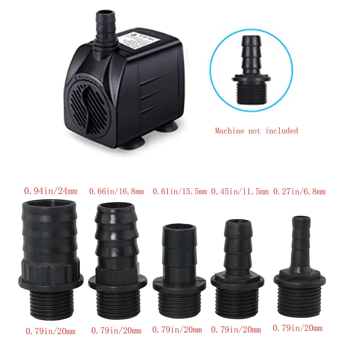 BAIRONG nozzle set shows variety designs for customized pond and hydroponics displays.