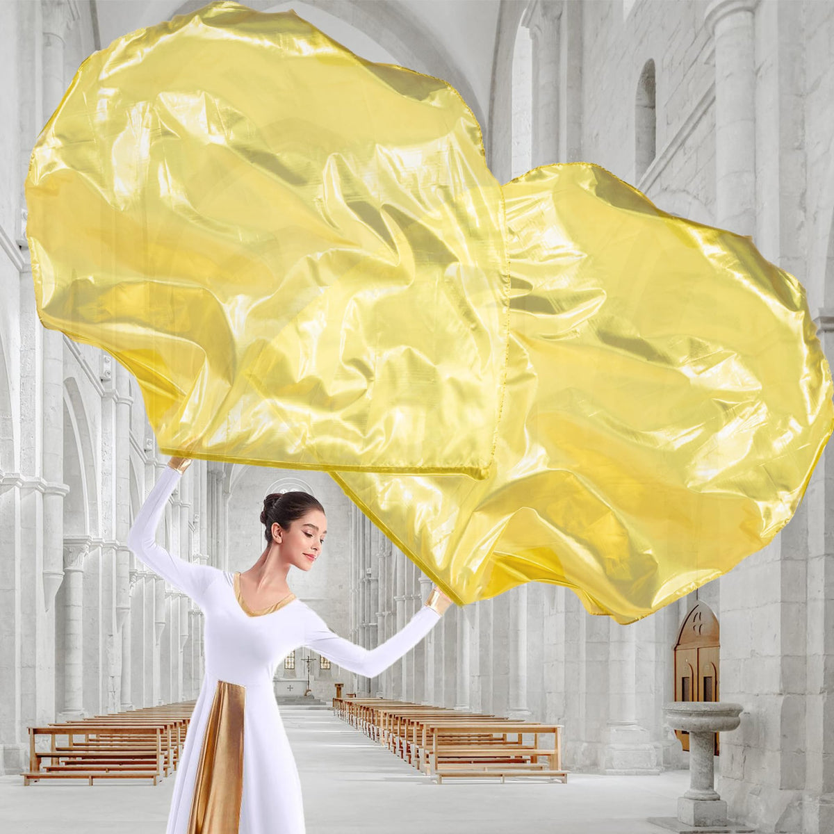 Baisdan flag color shine closeup emphasizes eye-catching gold hue