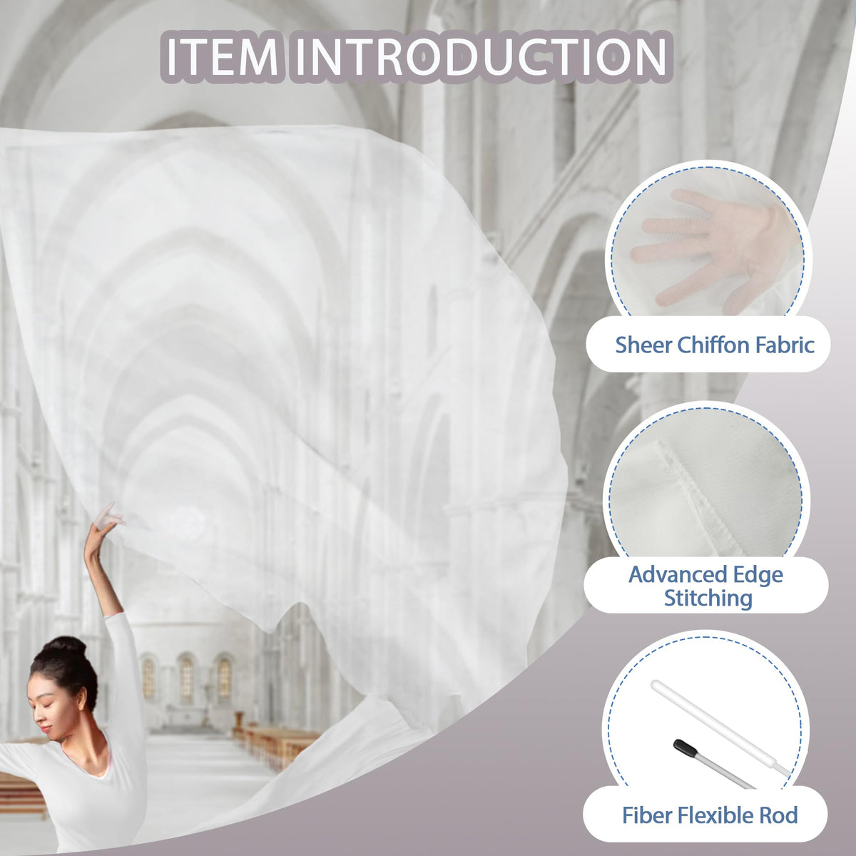 Baisdan flag with flexible rod enables smooth, precise motion during performances.