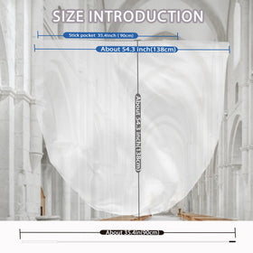 Baisdan silk-like chiffon flag in white offers a luxurious, lightweight feel.