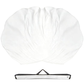 Baisdan worship flag 54x54 in white, ideal for graceful congregational movements.
