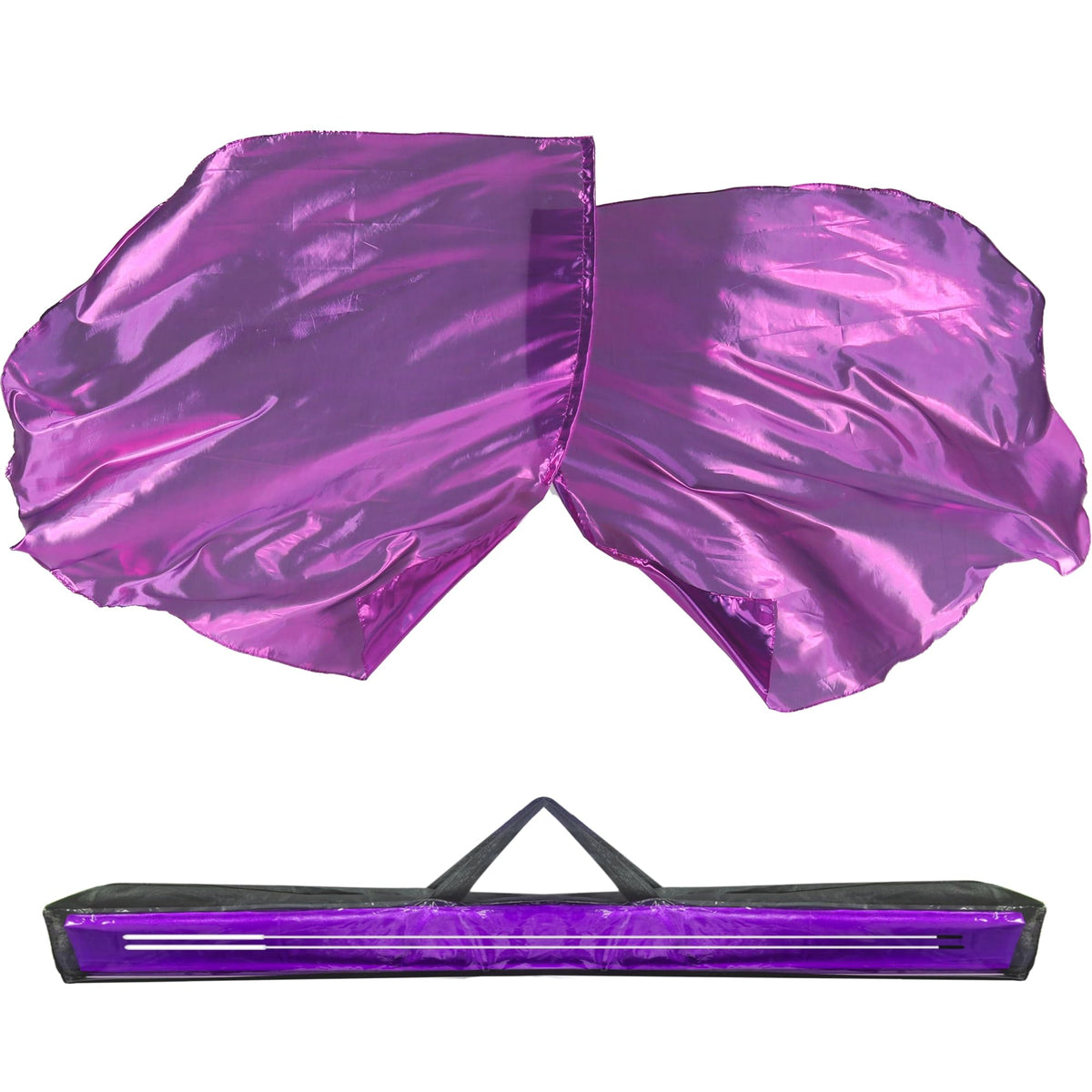Baisdan purple 54x54 worship flag in motion during praise