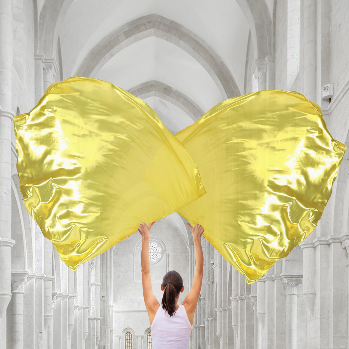 Baisdan worship flag with carry bag ready for rehearsal and performance