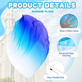 Baisdan worship flags lightweight design supports easy handling during performances.
