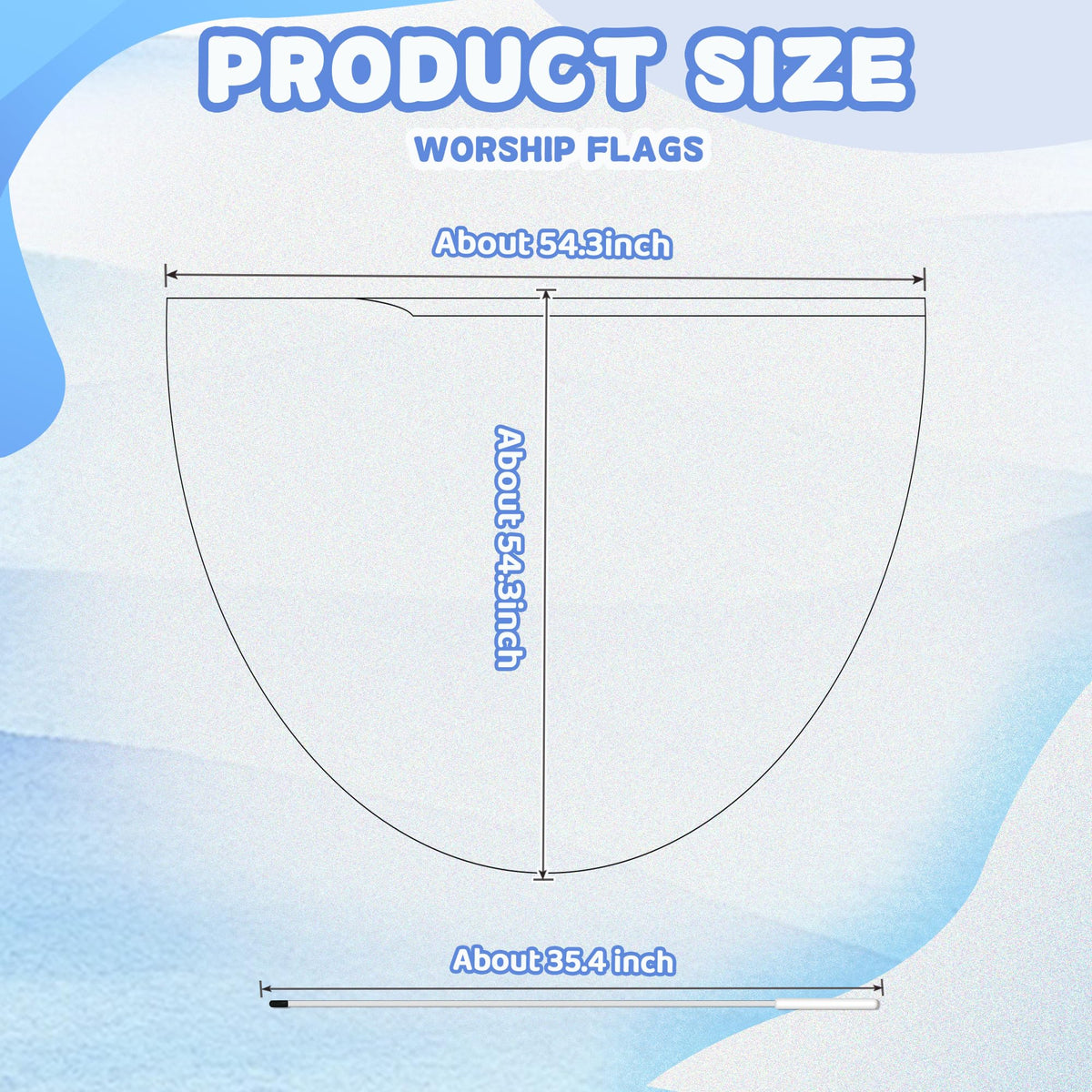 Baisdan worship flags with portable storage bag for organized travel and protection.
