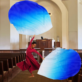 Baisdan worship flags silk-like chiffon close-up highlights delicate fabric and premium feel.