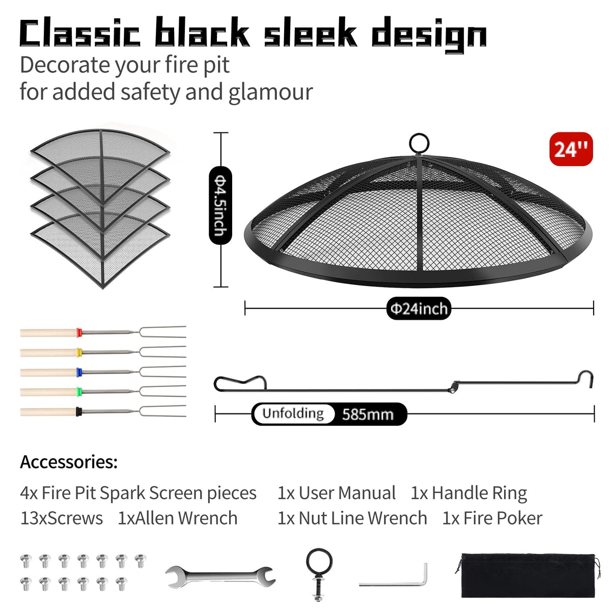 Baitedelai heavy-duty steel mesh screen withstands high heat outdoors.