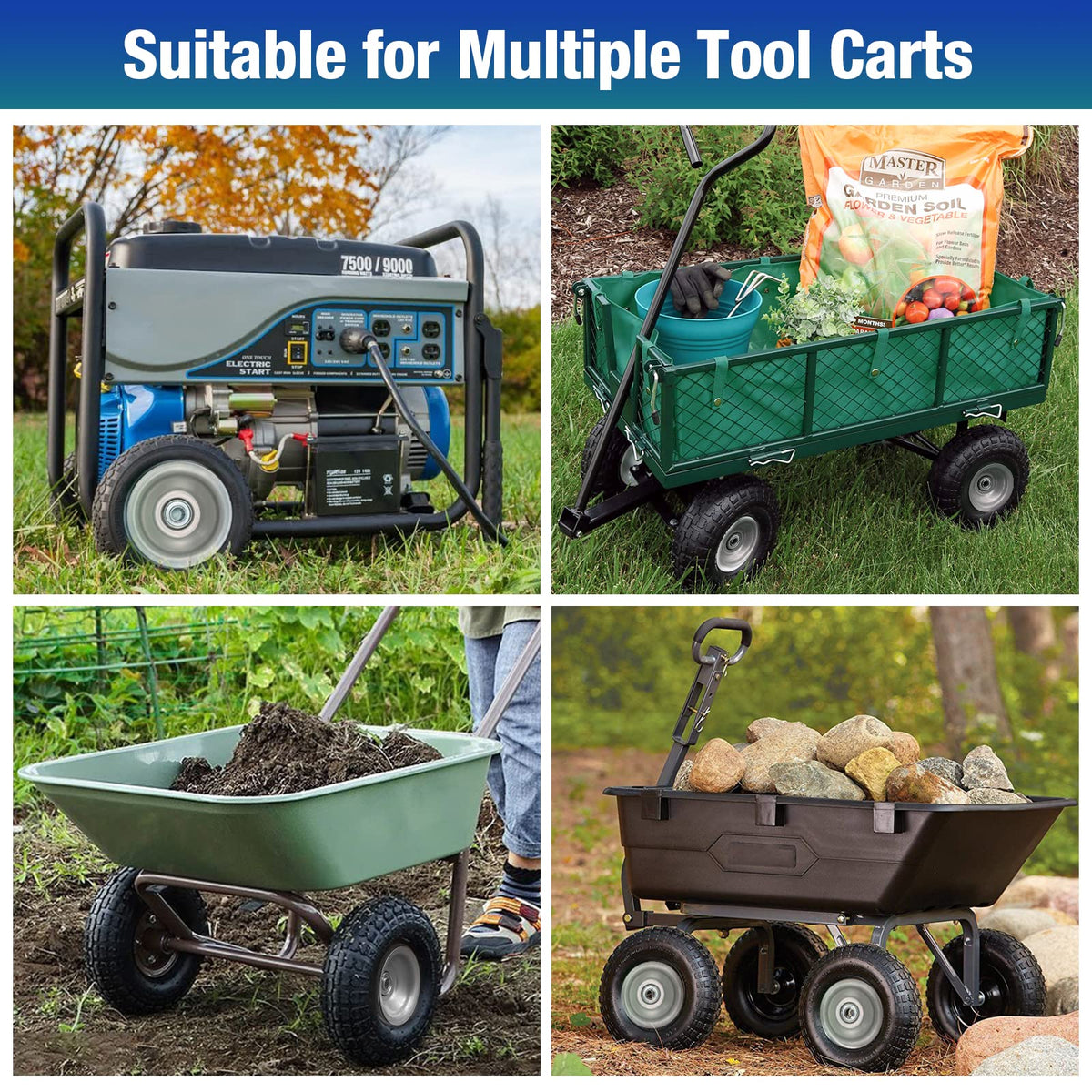 BAIVE BW demonstration on garden cart ready for heavy loads.