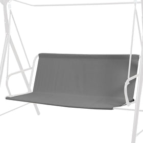 Baizoy porch swing seat cover in gray protects a 3-seat setup