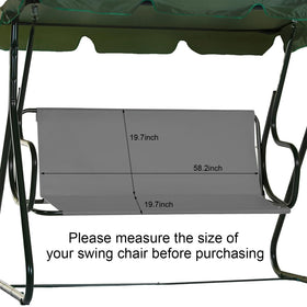 Baizoy swing seat cover close-up shows reinforced stitching for durability