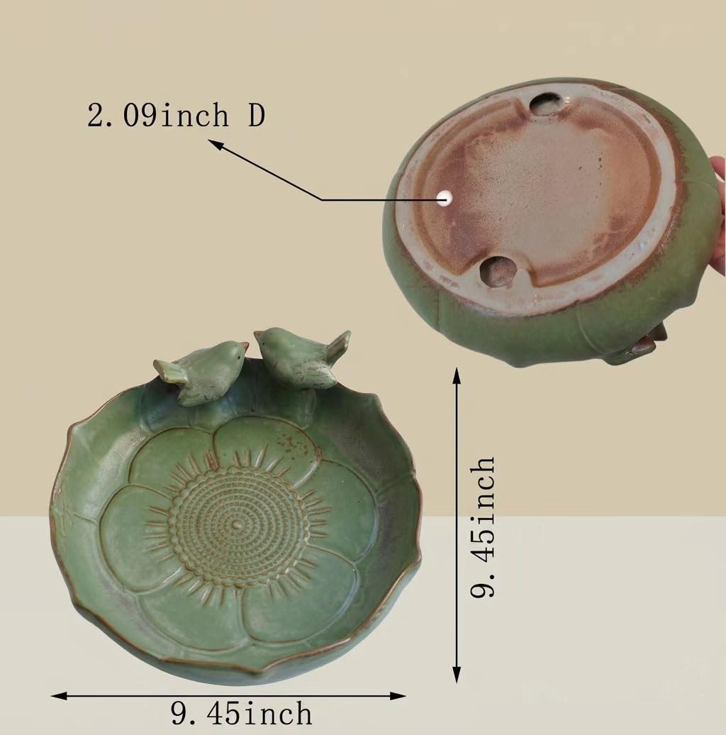 Bakayoyo all-season bird bath with deep bowl keeps water available.