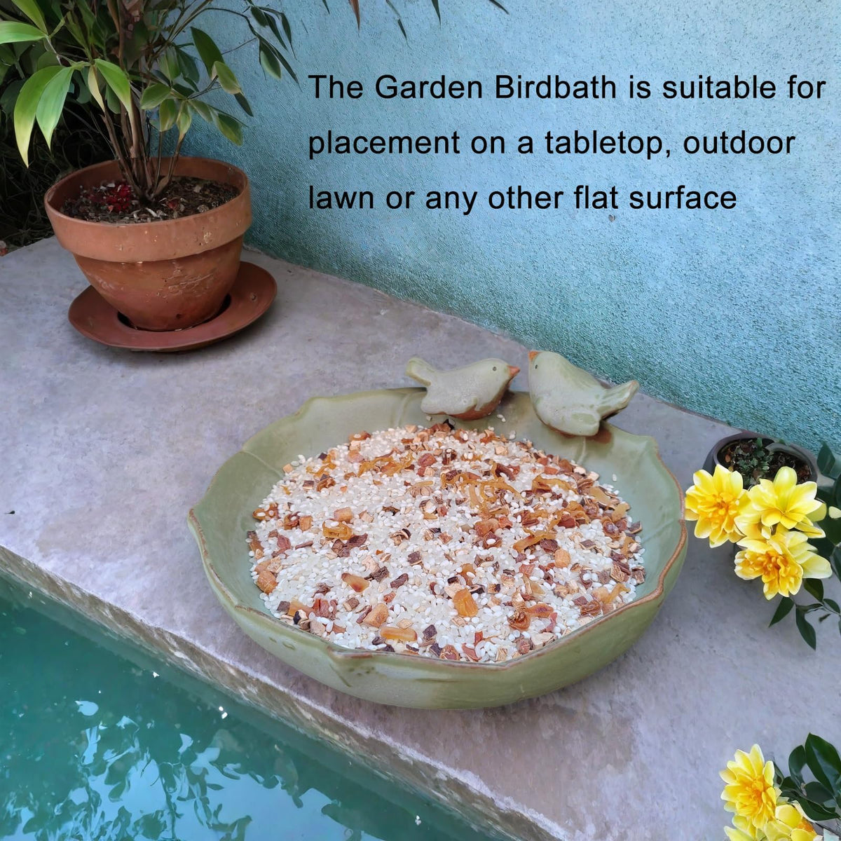 Bakayoyo easy-clean ceramic bath with smooth glaze for outdoor use.