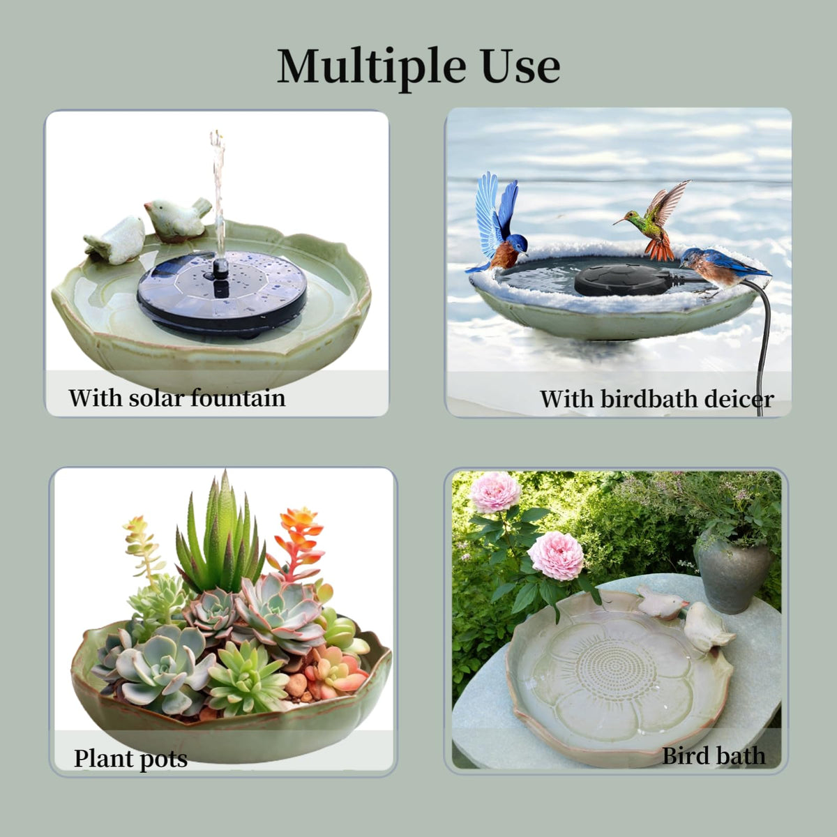 Bakayoyo succulent-pot bird bath doubles as plant-friendly décor.