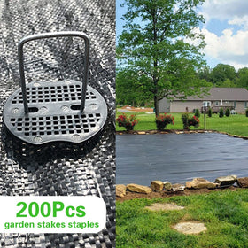 Bakulyor 200-piece stake kit provides complete lawn and garden fixation.